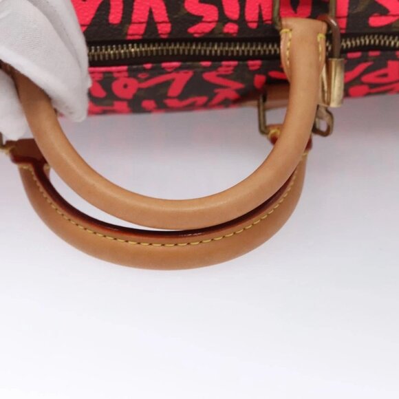 LOUIS VUITTON Monogram Graffiti Speedy 30 Hand Bag Pink M93704 LV Auth 115047AV - Picture 7 of 16